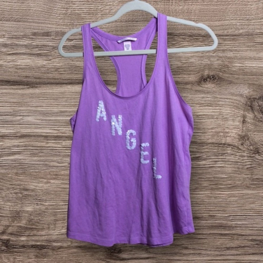 Victoria’s secret purple sequin angel racerback tank. Small.